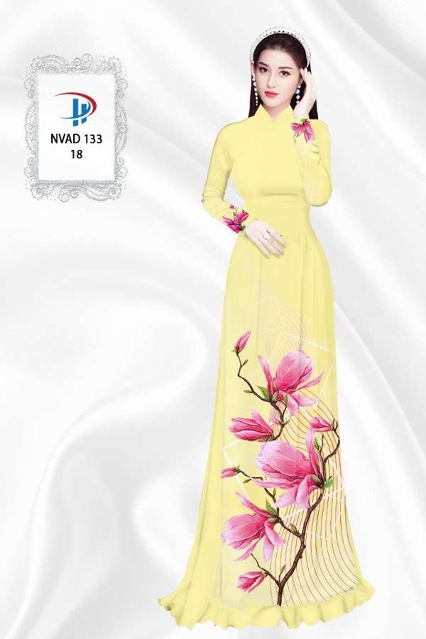 Vải Áo Dài Hoa In 3D AD NVAD133 51